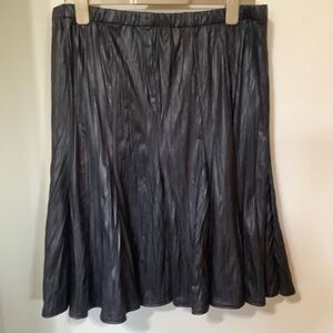 JOSEPH RIBKOFF:  Black Faux Leather Skirt